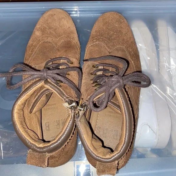 ALDO MR. B’s SUEDE LEATHER BROWN WINGTIP ANKLE BOOTS MENS - Picture 7 of 7